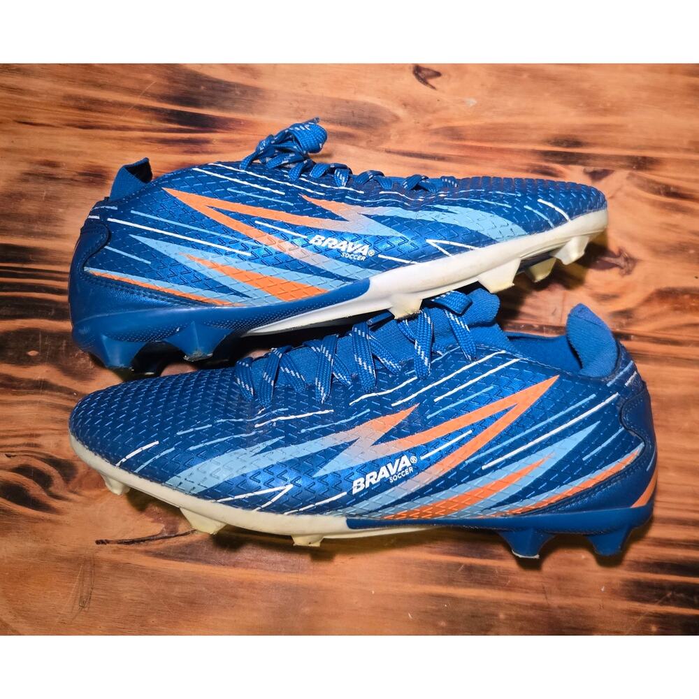 Brava Soccer Cleats Shoes Blue and Orange Sports Athletic Futbol Mens 7 D